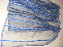 Beautiful blue striped curtain new 138 high / 396 cm wide