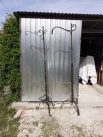 2 old wrought iron floor lamps for sale.