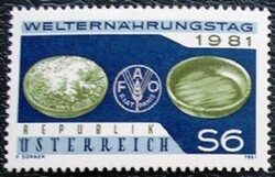 A1686 /  Ausztria 1981 Táplálkozási Világnap bélyeg postatiszta