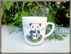 Ritka panda maci mintás Kahla porcelán gyerek bögre