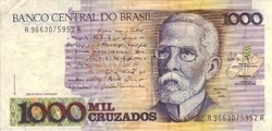 1000 cruzados 1988 Brazilia