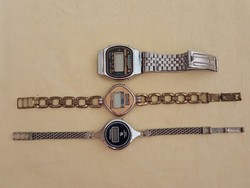 Wristwatch retro digital watch 3 in one