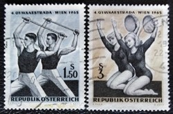 A1190-1p / Austria 1965 sports festival stamp set stamped