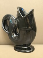 Gorka fish vase glossy lacquer with black glaze
