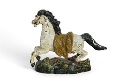 Antique cast iron horse statue