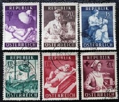 A999-1004p / Austria 1954 healthcare stamp set stamped