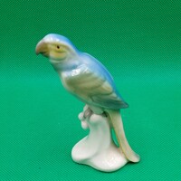 Retro német porcelán papagáj figura