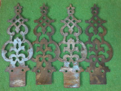 4 pieces of copper plate decoration for a clock or anything