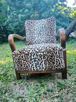 Art deco retro armchair is a showy decorative piece