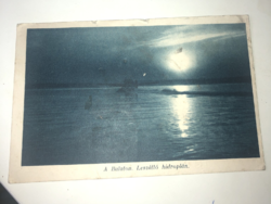 Seaplane landing on the Balaton postcard