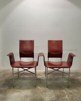 2 Matteograssi leather chairs mcm, vintage