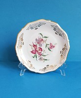 Floral Bavarian porcelain bowl and plate offering