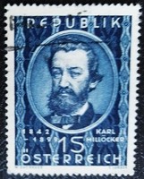 A947p / austria 1949 composer karl millöcker stamp stamped