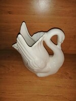 Porcelain swan-shaped vase - 20 cm high