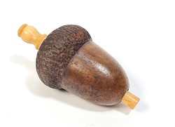 Art Nouveau, antique oak acorn-shaped servant call bell switch