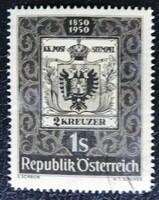A950p / austria 1950 100 years of the Austrian stamp stamp stamped