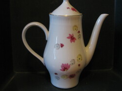 Retro gray, pink, yellow floral coffee, tea, pot, pitcher stadtlengsfeld