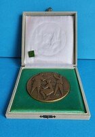 Vincze denes bronze plaque commemorative medal + badge