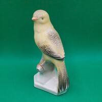 Art ceramic yellow parrot figurine