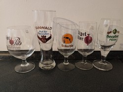 Retro beer glasses 10 pieces together HUF 5,000