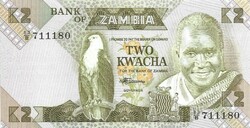2 kwacha 1980-88 Zambia UNC