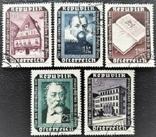 A989-93p / Austria 1953 reconstruction stamp line stamped
