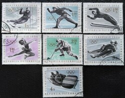 A1136-42p / Austria 1963 Winter Olympics innsbruck stamp set stamped