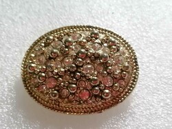 New! Gilded - crystal stone brooch