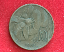 1922. Italy 10 cents iii. Vittorio Emanuele (1004)