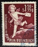 A972p / Austria 1952 stamp day stamp stamped