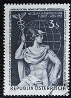 A1097p / Austria 1961 bank world congress stamp stamped