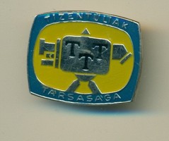 Badge of an old TV show: the company of over ten people