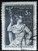 A1097p / Austria 1961 bank world congress stamp stamped