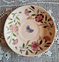Antique faience small plate entirely hand-painted