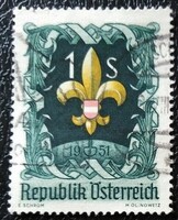 A966p / Austria 1951 World Scout Meeting stamp stamped