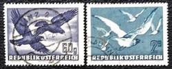 A955-6p / Austria 1950 birds stamp set stamped