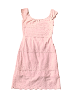 TWOOFUS  nyári halvány rózsaszín himzett ruha