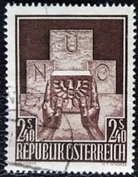 A1025p / Austria 1956 admission of Austria to the UN stamp stamped