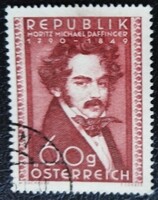 A948p / Austria 1950 moritz daffinger stamp stamped