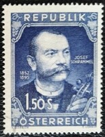 A970p / Austria 1952 josef schrammel composer stamp stamped