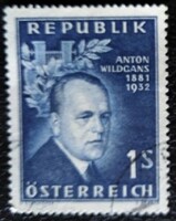 A1033p / austria 1957 anton wildgans poet stamp sealed