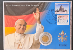 Vatican 500 lira unc. II. János pál in a stamped envelope