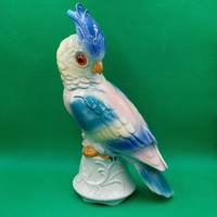 Retro porcelain parrot figure