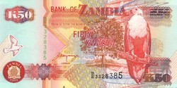 50 kwacha 2001 Zambia UNC