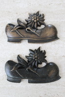 Réz cipő alakú "papírnehezék" fali dísz