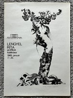 Polish painter rita exhibition poster 1985 autographed
