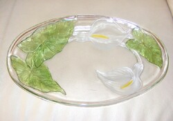 Luminarc calla lily, lily embossed glass offering