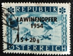 A998p / austria 1954 charity stamp for avalanche victims stamp sealed