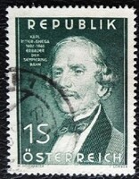 A971p / austria 1952 karl ritter von ghega stamp stamped