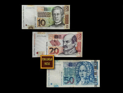 Banknotes of Croatia 2001-2002 - 10, 20, 50 kuna
